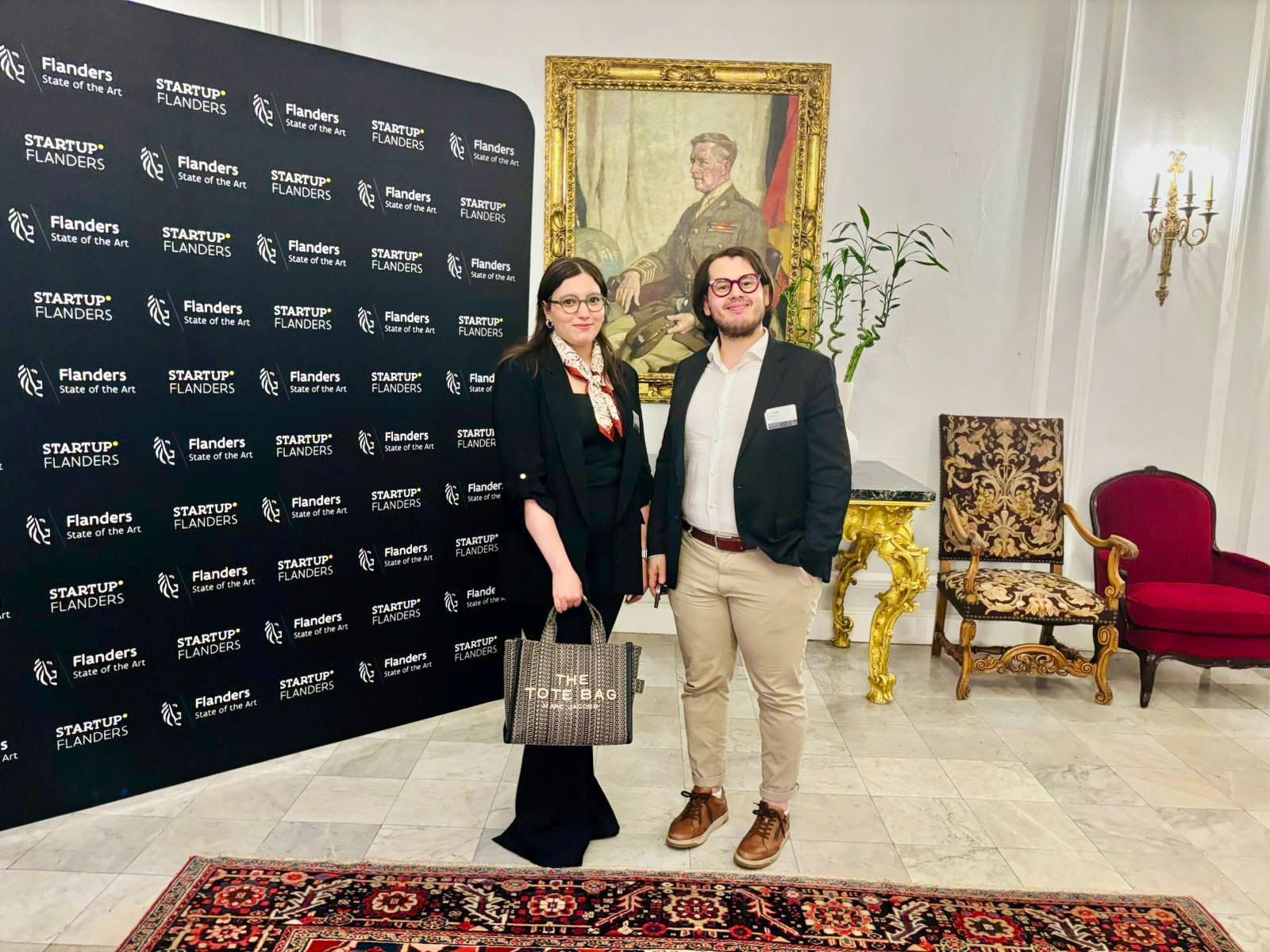 MyelinZ presenting at the Belgian Ambassador’s Residence in the UK